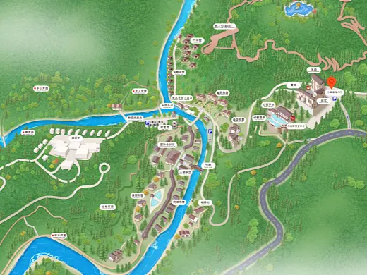 东坑镇结合景区手绘地图智慧导览和720全景技术，可以让景区更加“动”起来，为游客提供更加身临其境的导览体验。