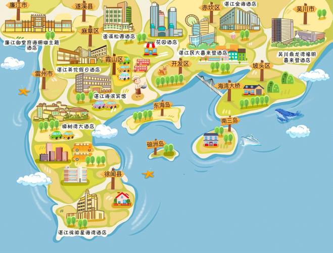 东坑镇手绘地图旅游的艺术指南